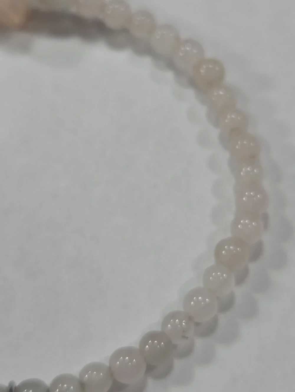 🆕️ NOGU Rose Quartz Silver Firefly Glass Mushroom Gemstone Bracelet